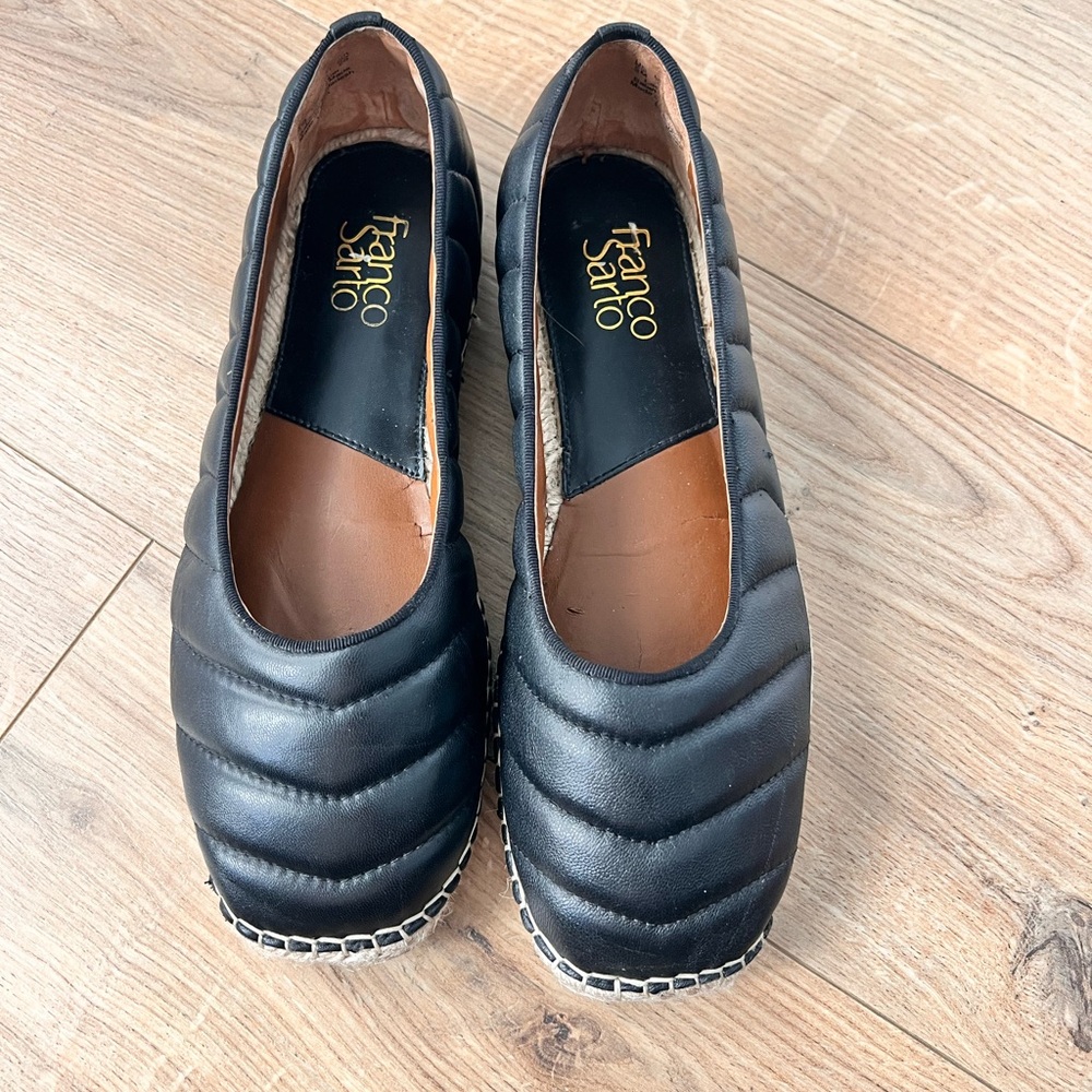 Franco Sarto‎ Black Quilted Flats